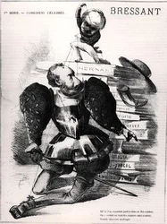 Karikatyr av Jean Baptiste Francois Bressant (1815-86) som Don Carlos i 