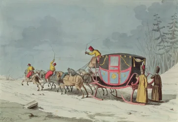 Vagn på slädar