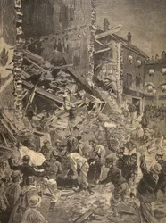 Catastrophe in Biot, illustration från Le Petit Journal: Supplement illustre, 1898
