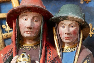 Katedral (Cathédrale Notre-Dame). Interiör. Epitafium över Jean de Libourc. 1470. detalj (foto)