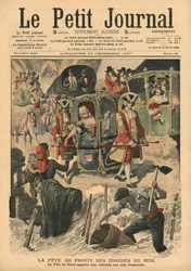 Firande ges av Ville of Paris till förmån för översvämningsoffren i södra Frankrike, illustration från 