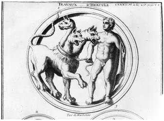 Cerberus Kufugwa na Hercules swed
