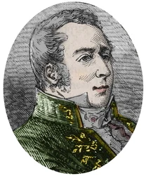 Charles Augustin (Charles-Augustin) Coulomb (1736-1806), vetenskapsman, ingenjör, fysiker - Gravyr i "Sciences à la gratete de tous - physics et chimie populaires" av Alexis Clerc - Slutet av 1800-talet - Privat samling