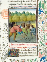 Kollar spåren efter en hjort, från Livre de la Chasse av Gaston Phebus de Foix (1331-91)