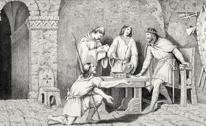 Childeric I (d.481) och berättelsen om de två halvorna av guldmyntet, från 