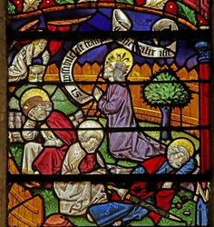 Kristus i Getsemane; sovande lärjungar