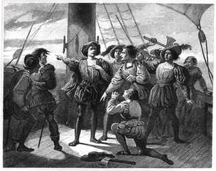 Christopher Columbus (1450-1506) Skrämmer sitt besättning