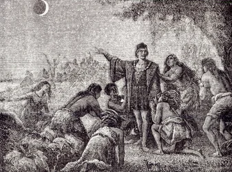 Kristoffer Columbus förutsäger månförmörkelsen för Jamaicas invånare år 1504