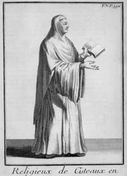 Cisterciensernonna i körvana, ca 1700 (gravyr)