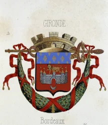 Stadens Bordeaux vapen - i "" Armorial National de France", av H. Traversier, Paris