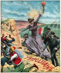 Colonisation italienne en Lybie. Italiensk kolonisation i Lybien.