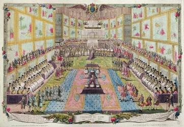 Ludvig XVI:s kröning i katedralen i Reims den 11 juni 1775