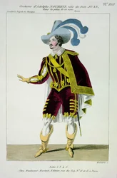Kostym för Adolphe Nourrit (1802-39) i rollen som Don Giovanni i operan med det namnet, graverad av Maleuvre, tryckt av Hautecoeur-Martinet