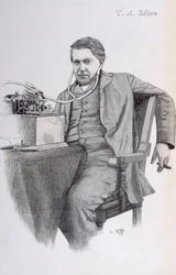 Omslagsillustration av La Revue Illustree föreställande Thomas Alva Edison, 1889