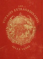 Omslag till samlingen "" Les Voyages Extraordinary"" av Jules Verne. Slutet av 1800-talet.