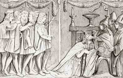 Sigismunds kröning till tysk-romersk kejsare av påve Eugenius IV år 1433, ur ”L