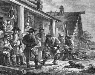 Danse Villageoise Russe. Gravyr av Durand efter ett ryskt tryck.