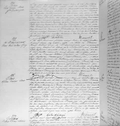 Guy de Maupassants (1850-93) dödsattest 7 juli 1893 (penna och bläck på papper) (detalj) (se även 199747)
