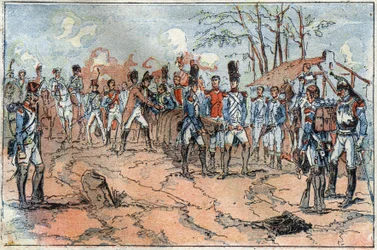 Marechal Jean Lannes (1769-1809) död i slaget vid Essling den 28 maj
