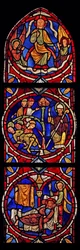 Föreställande Kristus och St Martin, 3 scener från kyrkan i Varennes-Jarcy