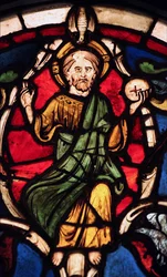 Föreställer Kristus på Jesses träd, ursprungligen från kyrkan i Varennes-Jarcy (ursprungligen från Abbey de Gercy?)