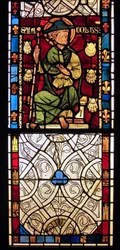 Föreställande St James: grisaille från Chapelle du Chateau, Rouen?
