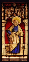 Föreställande St Peter, ursprungligen från övre Rhen