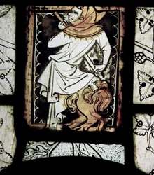 Avbildar grisaille med grotesker; från Normandie