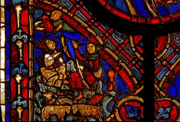 Skildrar bebådelsen till herdarna (ex Varennes-Jarcy - ursprungligen från Abbey de Gercy?)
