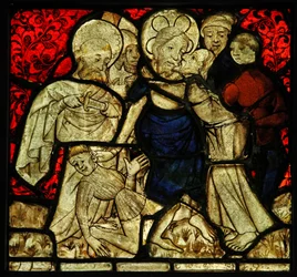 Visar sveket av Judas Betrayal, ursprungligen från Church of Betton, Britanny