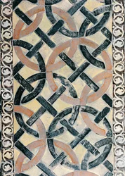 Detalj av trottoaren från Chapelle de la Vierge (sten)