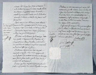 Skilsmässoförklaring av kejsar Napoleon Bonaparte (1769-1821) och kejsarinnan Joséphine (1763-1814), 9 januari 1810