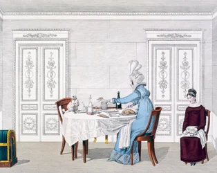 Dog Mania, tallrik 106 från Le Bon Genre, 1818