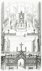 Ritning från Dictionary of French Architecture från 11:e till 1500-talet, 1861