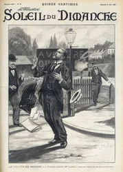 Dreyfusaffären - Mordförsök på Maître Labori under rättegången i Rennes - Angrepp mot herr Fernand Labori (1860-1917), Alfred Dreyfus (1859-1935) försvarsadvokat, träffad av en kula i ryggen i Rennes på väg till platsen där rättegången hölls