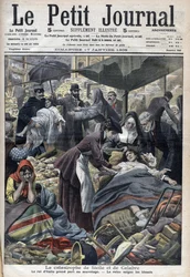 Jordbävning på Sicilien, Kalabrien 1909 "Le Petit Journal" i januari 1909 (gravyr)