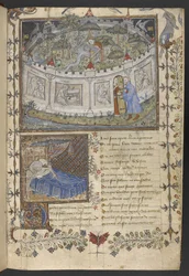 Egerton MS 1069 f.001r The Walled Garden, illustration från 