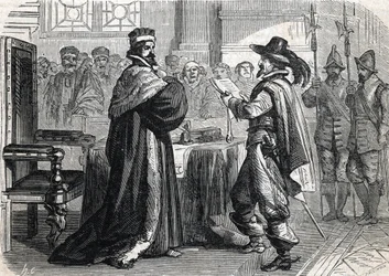 Åttonde religionskriget, barrikadernas dag - (gravyr) 1864