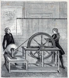 Elektrisk maskin (Generator) av Francis Hauksbee (1666-1713) fulländad av Boze l
