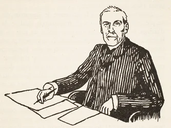 Emile Boutroux, kopia av Boris Mestchersky (d.1957), illustration från Histoire de la Nation Francaise, Sciences, Volumes I & II, av Gabriel Hanotaux (1853-1944), 1924