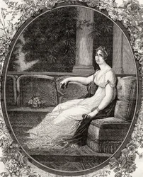 Kejsarinnan Josephine, ur "Histoire de la Revolution Francaise" av Louis Blanc (1811-82)