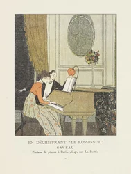 "Dechiffrera "Le Rossignol," annons från La Gazette du Bon Ton, pub. 1914