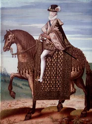Ryttarporträtt av Henrik IV (1553-1610) Kung av Frankrike (Porträtt av Henrik IV, kung av Frankrike) Anonym målning