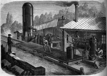 Essä om en hydraulisk slipjärnväg uppfunnen av ingenjören Louis Dominique Girard (1815-1871) i La Jonchere, Vendee (45)