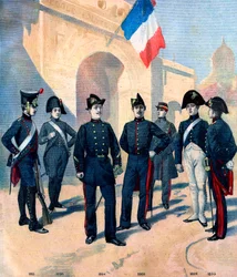 Utveckling av uniformen för eleverna vid Ecole Polytechnique de Paris och deras tvåhörna mellan 1796 och 1894
