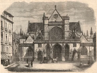 Exteriörvy av kyrkan Saint-Germain (Saint Germain) l