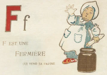 F är en bonde som säljer sitt mjöl.
