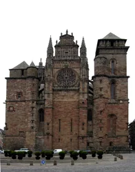 Fasad av katedralen Notre-Dame, 1200-1500-talet