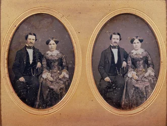 Familjegrupp, ca 1840 (daguerreotypi)