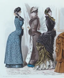 Modetallrik från Le Moniteur de la Mode, 1882
